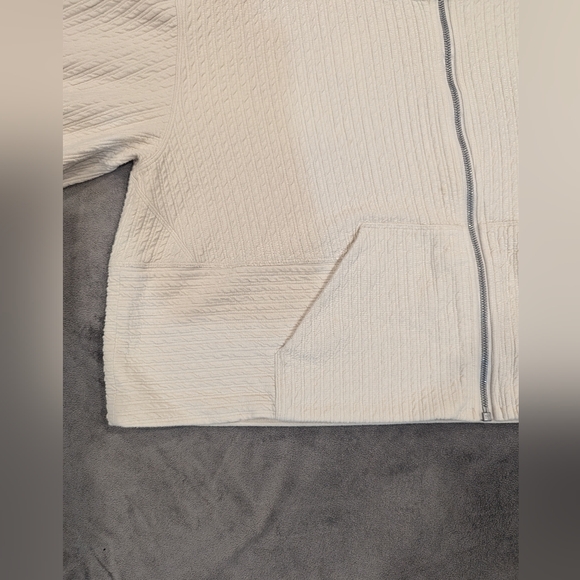 Lululemon Textured Crop Sweatshirt Oversized Jacket Neutral XL/XXL - Picture 7 of 16